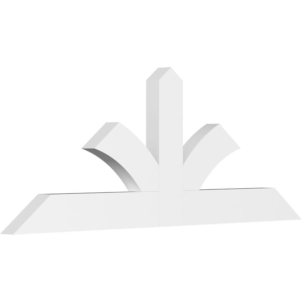 Ekena Millwork Richland Architectural Grade PVC Gable Bracket, 48"W x 18"H x 2"D x 4"F, 9/12 Pitch GBP048X18X0204RIC00 - main